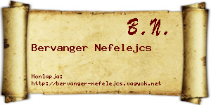 Bervanger Nefelejcs névjegykártya
